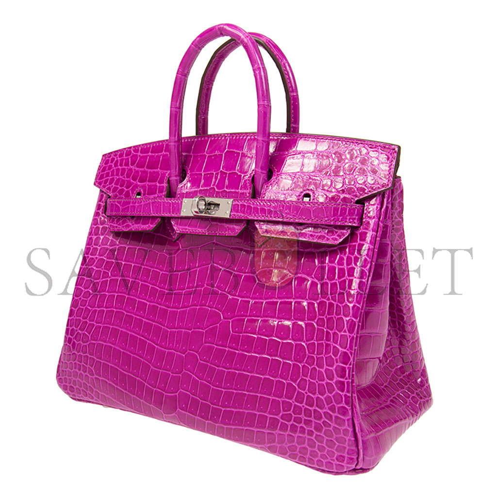 HERMÈS MASTER BIRKIN 30 CROCODILE LEATHER PURPLE GOLD BUCKLE H041354CK15 (30*22*15cm)